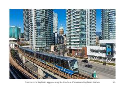 Vancouver's SkyTrain approaching the Stadium Chinatown SkyTrain Station